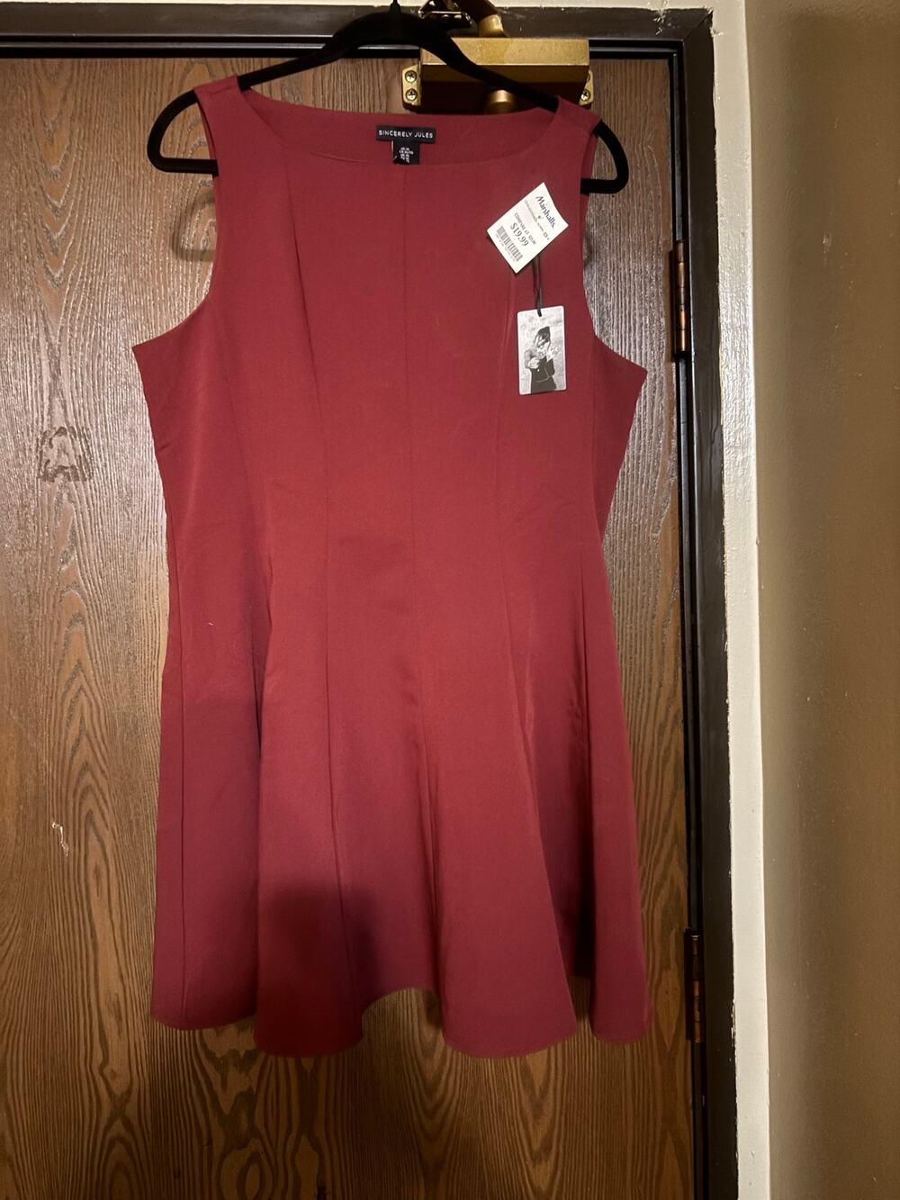 NWT Red Burgundy Fall Preppy Mini Dress